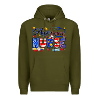 Army Green American Nurse Premium Hoodie - Neo Western