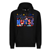 Black American Nurse Premium Hoodie - Neo Western