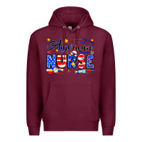 Burgundy American Nurse Premium Hoodie - Neo Western