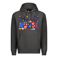 Charcoal Heather American Nurse Premium Hoodie - Neo Western