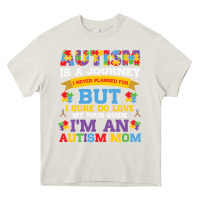 Cream lil autism mom Heavy Core Tee - CowhideDigitalArt