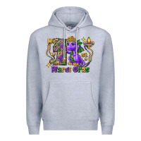 Heather Grey dragon my first mardi gras Premium Hoodie - FaDigitalArtStudio