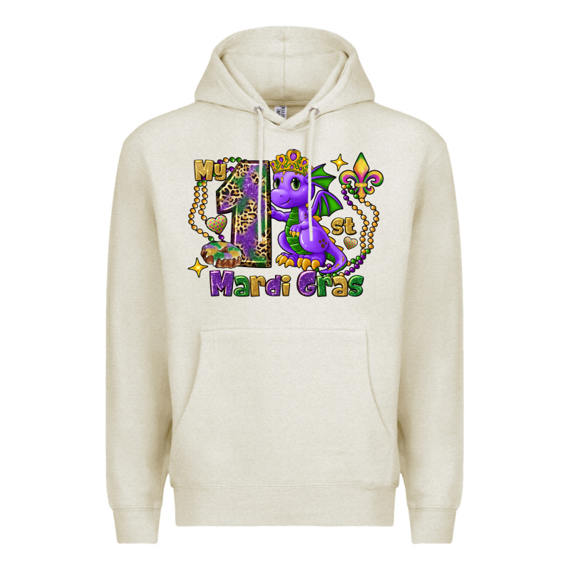 Dragon My First Mardi Gras Premium Hoodie by FaDigitalArtStudio | Teevron