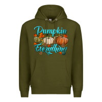 Army Green pumpkin everything Premium Hoodie - HRA Design Shop