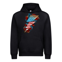 Black American lightning bolt Urban Hoodie - Neo Western
