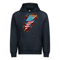 Navy American lightning bolt Urban Hoodie - Neo Western