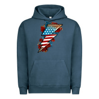 Pigment Midnight Navy American lightning bolt Urban Hoodie - Neo Western