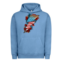 Pigment Pebble Blue American lightning bolt Urban Hoodie - Neo Western