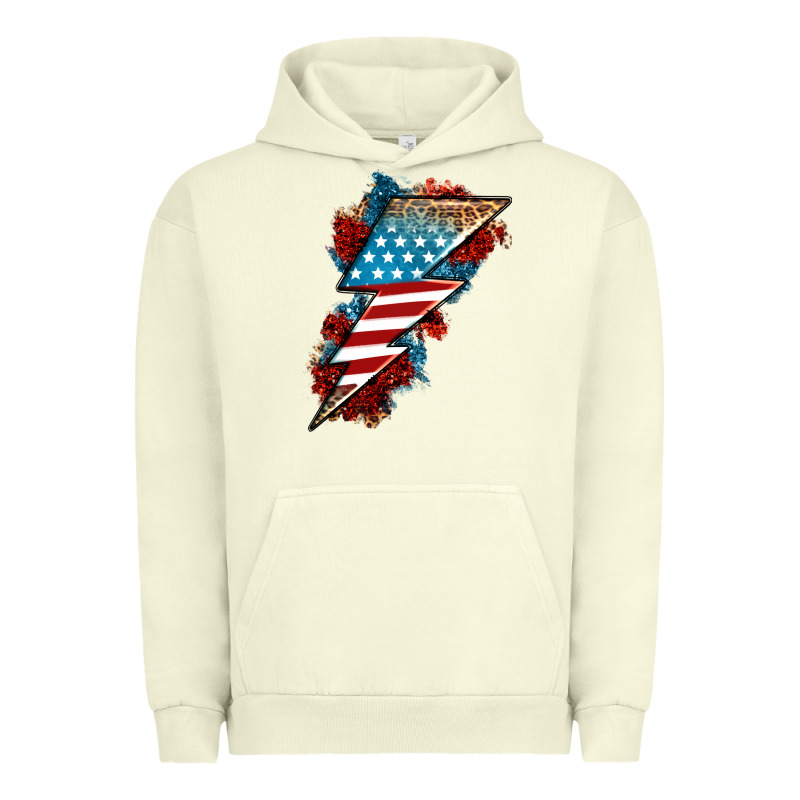 American Lightning Bolt Urban Hoodie by Neo Western | Teevron