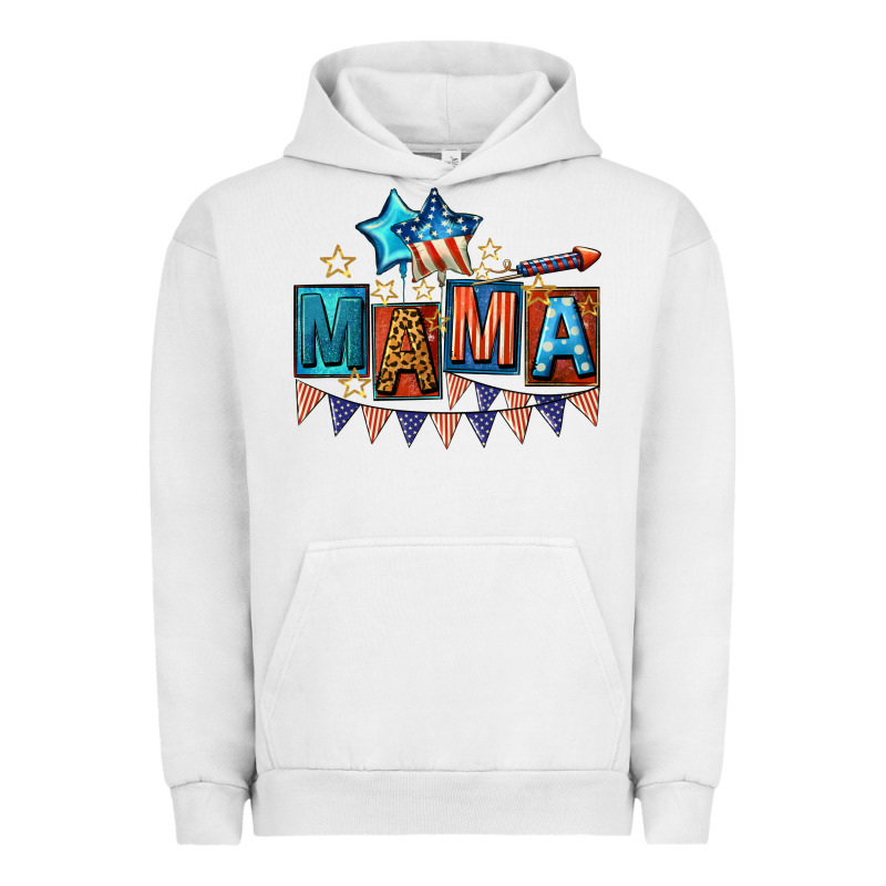 All American Mama 4th Of July Urban Hoodie by CowGirlArtShop | Teevron