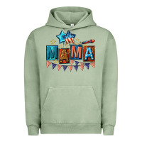 Pigment Oil Green All American Mama 4th of July Urban Hoodie - CowGirlArtShop