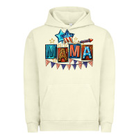 Pigment Pistachio All American Mama 4th of July Urban Hoodie - CowGirlArtShop