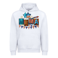 White All American Mama 4th of July Urban Hoodie - CowGirlArtShop