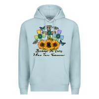 Blue Mist because he lives i can face tomorrow Premium Hoodie - CowhideDigitalArt