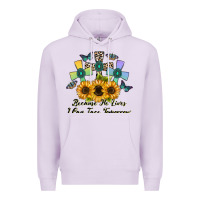 Lilac because he lives i can face tomorrow Premium Hoodie - CowhideDigitalArt