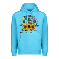 Ocean Blue because he lives i can face tomorrow Premium Hoodie - CowhideDigitalArt