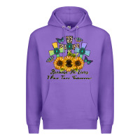 Purple because he lives i can face tomorrow Premium Hoodie - CowhideDigitalArt