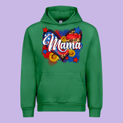 American Mama Heart Urban Hoodie Designed By Neo Western