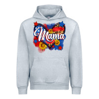 Heather Grey American mama heart Urban Hoodie - Neo Western