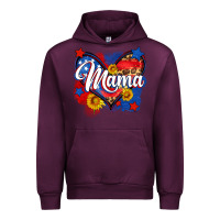 Mauve Wine American mama heart Urban Hoodie - Neo Western