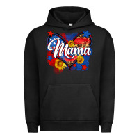 Pigment Black American mama heart Urban Hoodie - Neo Western