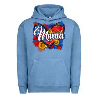 Pigment Pebble Blue American mama heart Urban Hoodie - Neo Western