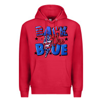 Cardinal Back the blue with lightning bolt 4th of july Premium Hoodie - CowGirlArtShop