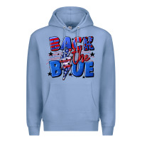 Colony Blue Back the blue with lightning bolt 4th of july Premium Hoodie - CowGirlArtShop