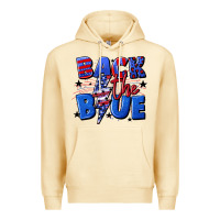 Pina Colada Back the blue with lightning bolt 4th of july Premium Hoodie - CowGirlArtShop