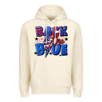 Sandshell Back the blue with lightning bolt 4th of july Premium Hoodie - CowGirlArtShop