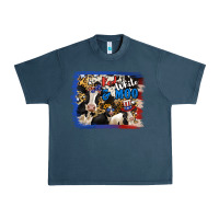 Midnight Navy Red White Moo Heifers Urban Heavy Tee - RanaPortraitStore