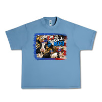 Pebble Blue Red White Moo Heifers Urban Heavy Tee - RanaPortraitStore