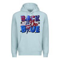 Blue Mist Back the blue with lightning bolt 4th of july Premium Hoodie - CowGirlArtShop