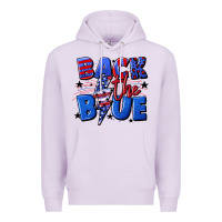 Lilac Back the blue with lightning bolt 4th of july Premium Hoodie - CowGirlArtShop
