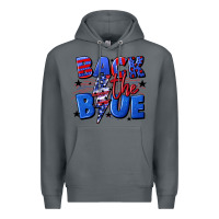 Rock Back the blue with lightning bolt 4th of july Premium Hoodie - CowGirlArtShop