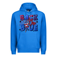 True Royal Back the blue with lightning bolt 4th of july Premium Hoodie - CowGirlArtShop