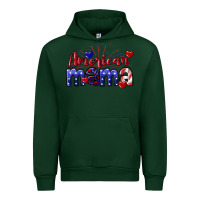 Forest Green American Mama 4th of july Urban Hoodie - CowGirlArtShop