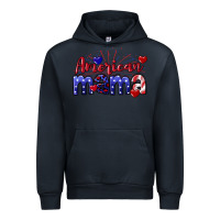 Navy American Mama 4th of july Urban Hoodie - CowGirlArtShop