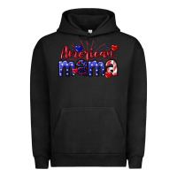 Pigment Black American Mama 4th of july Urban Hoodie - CowGirlArtShop