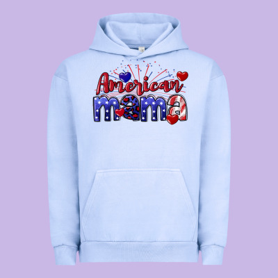 American Mama 4th Of July Urban Hoodie Designed By Cowgirlartshop
