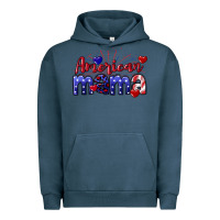 Pigment Midnight Navy American Mama 4th of july Urban Hoodie - CowGirlArtShop