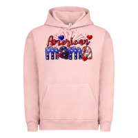 Pigment Salmon American Mama 4th of july Urban Hoodie - CowGirlArtShop