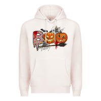 Pale Pink boo Premium Hoodie - CowhideDigitalArt