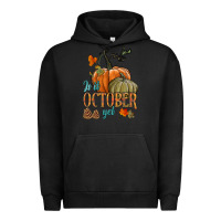 Pigment Black is it october yet Urban Hoodie - HRA Design Shop