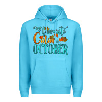 Ocean Blue my favorite color is october Premium Hoodie - HRA Design Shop