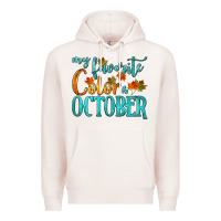 Pale Pink my favorite color is october Premium Hoodie - HRA Design Shop
