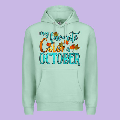 My Favorite Color Is October Premium Hoodie Designed By Hra Design Shop