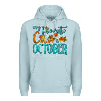 Blue Mist my favorite color is october Premium Hoodie - HRA Design Shop