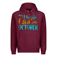 Burgundy my favorite color is october Premium Hoodie - HRA Design Shop