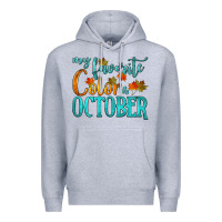 Heather Grey my favorite color is october Premium Hoodie - HRA Design Shop